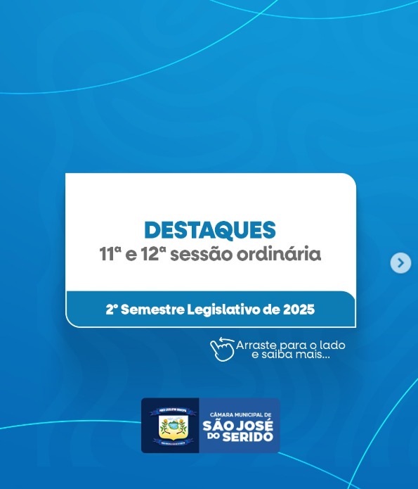 11ª e 12 ª Sessão Ordinária