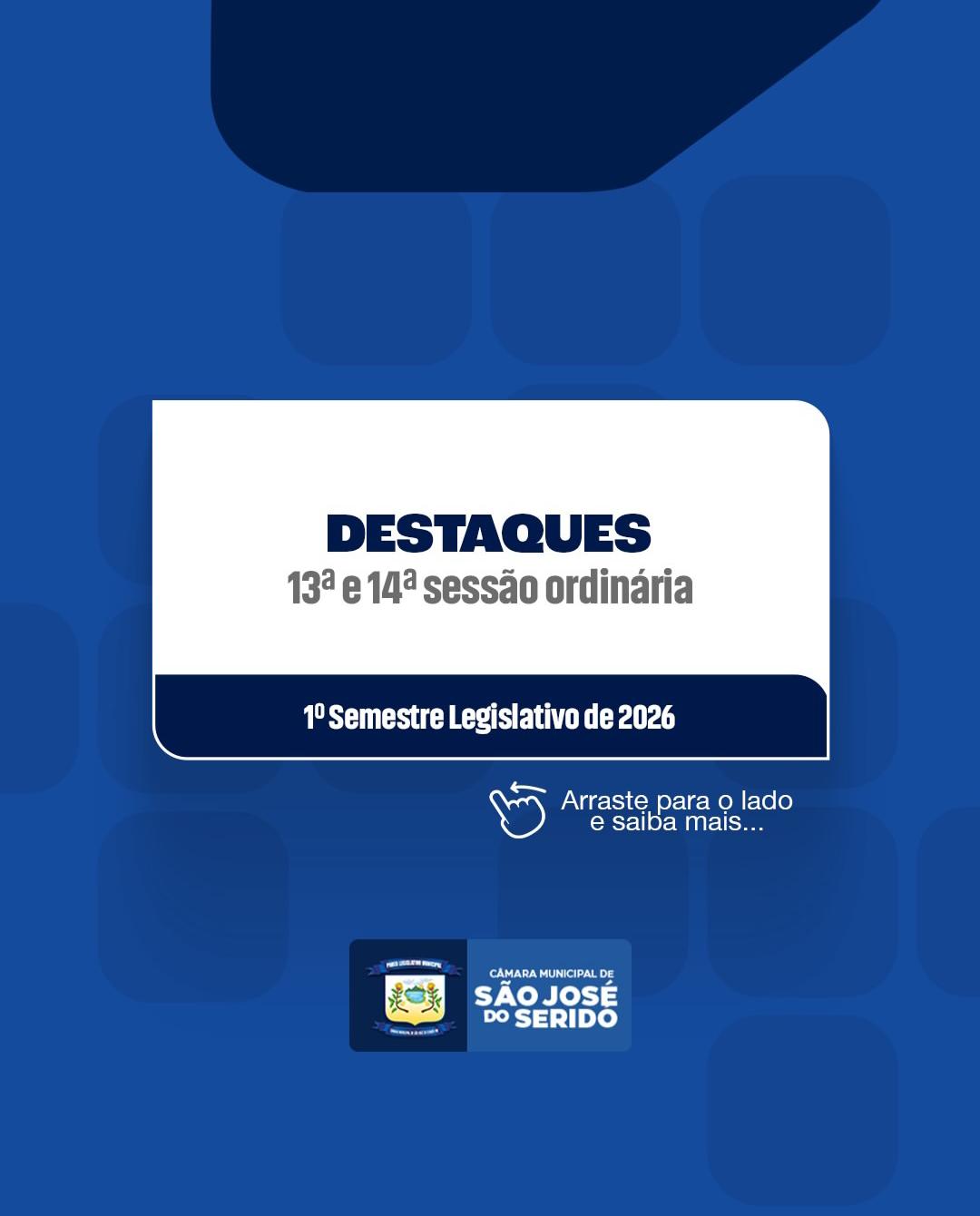 13ª e 14ª Sessão Ordinária 